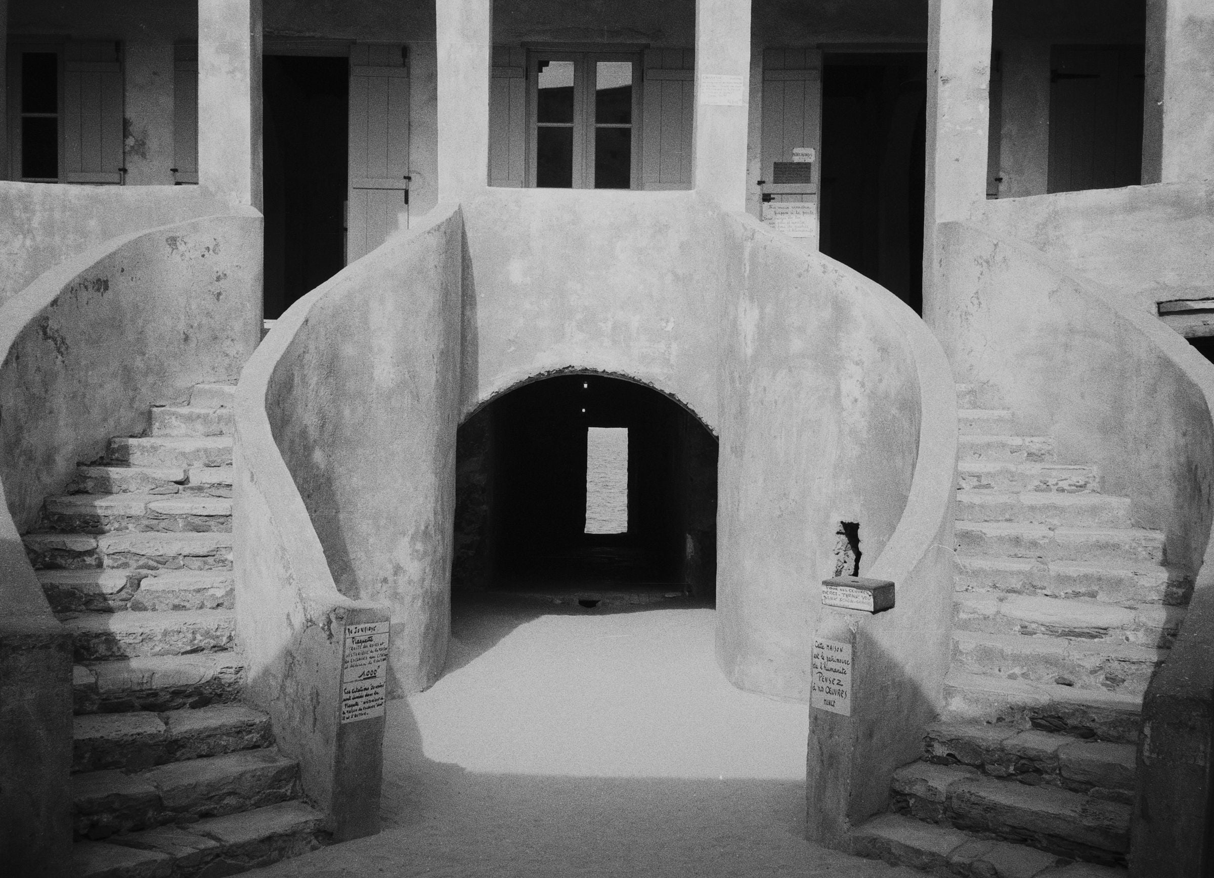 The staircase of the House of Slaves on Gorée Island